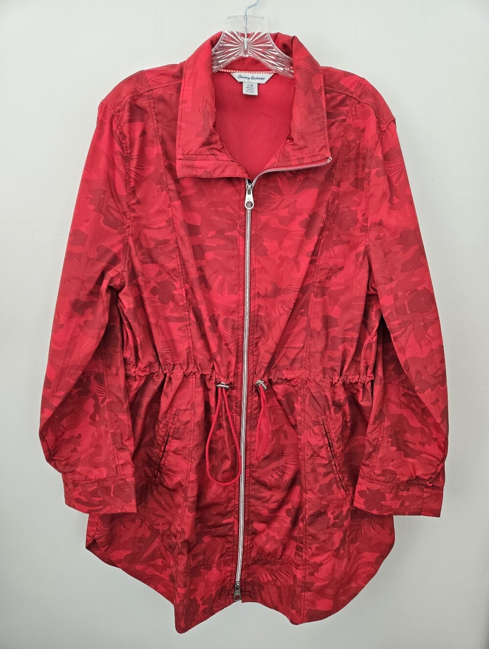 Tommy Bahama Jacket Camo Canyon Anorak Drawstring Windbreaker Jacket. Size Large